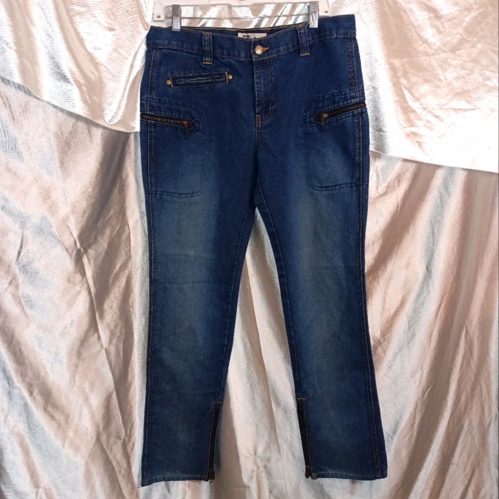 Vintage Old Navy drape leg with zipper 5 pocket jeans 10